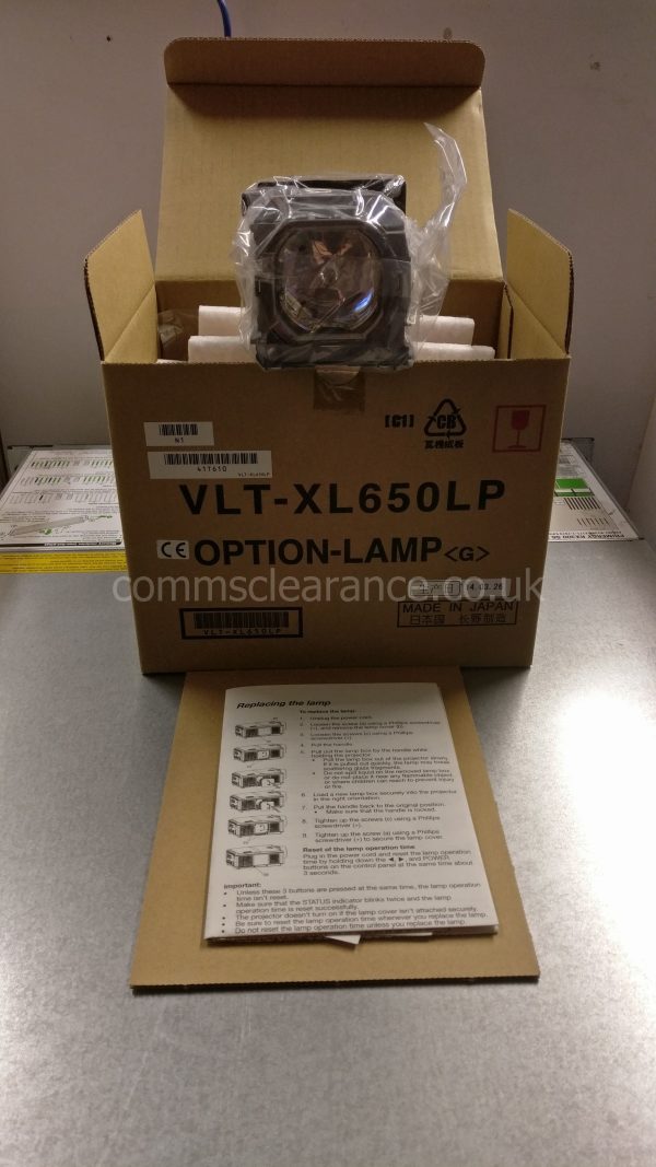 Mitsubishi VLT-XL650LP Projector Replacement Lamp (Sealed in box) Supply